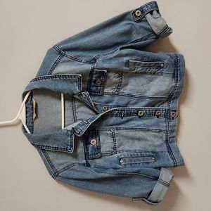Womens cropped jean jacket XL